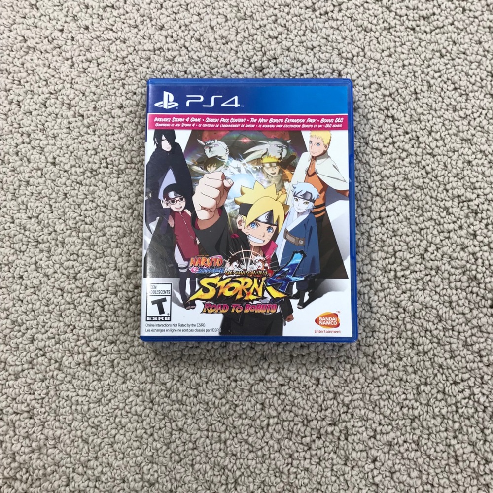 Naruto Shippuden Ultimate Ninja Storm 4 Road to Boruto Sony PS4 Game Disc Case